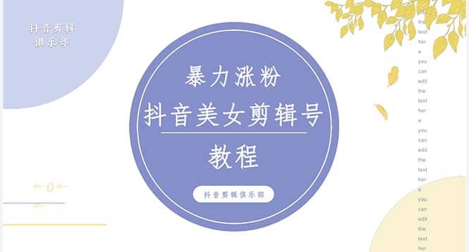 抖音快手暴力涨粉美女混剪视频教程 百分百过原创图片教程 附带违规申诉方法-先锋思维