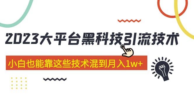 价值4899的2023大平台黑科技引流技术 29节课-先锋思维