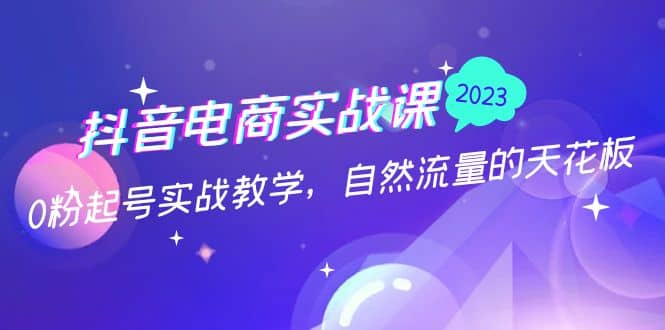 抖音电商实战课：0粉起号实战教学，自然流量的天花板（2月19最新）-先锋思维