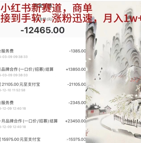 小红书新赛道，商单接到手软，涨粉迅速，一个月1w+-先锋思维