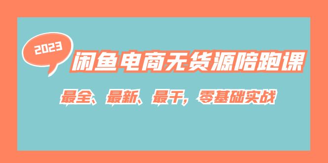 闲鱼电商无货源陪跑课，最全、最新、最干，零基础实战！-先锋思维
