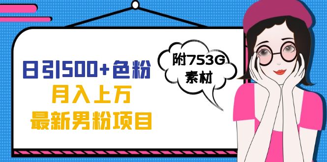 日引500 色粉轻松月入上万九月份最新男粉项目（附753G素材）-先锋思维