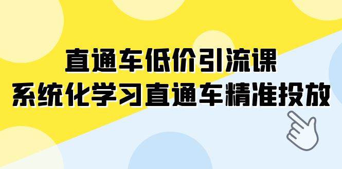 直通车-低价引流课，系统化学习直通车精准投放（14节课）-先锋思维