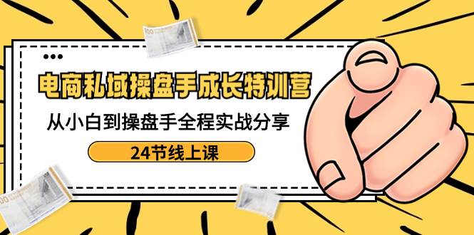 电商私域-操盘手成长特训营：从小白到操盘手全程实战分享-24节线上课-先锋思维