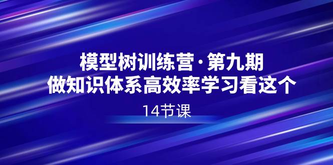 模型树特训营·第九期，做知识体系高效率学习看这个（14节课）-先锋思维