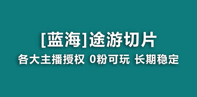 抖音途游切片，龙年第一个蓝海项目，提供授权和素材，长期稳定，月入过万-先锋思维