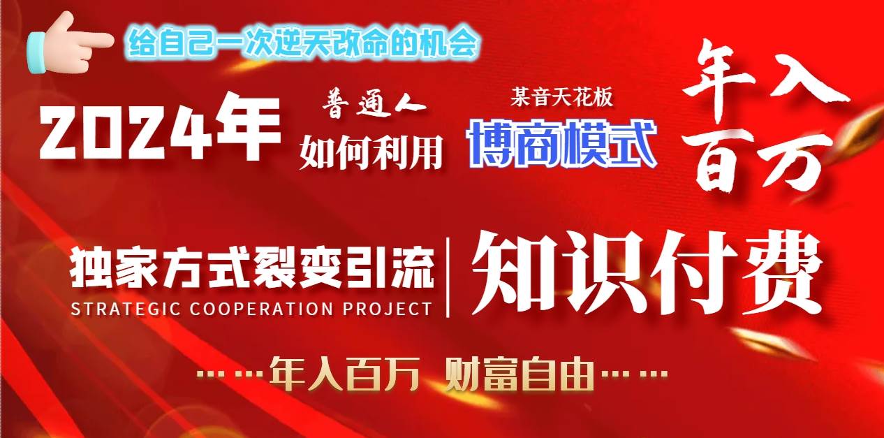 2024年普通人如何利用博商模式做翻身项目年入百万，财富自由-先锋思维