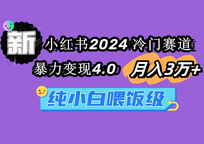 小红书2024冷门赛道 月入3万+ 暴力变现4.0 纯小白喂饭级-先锋思维