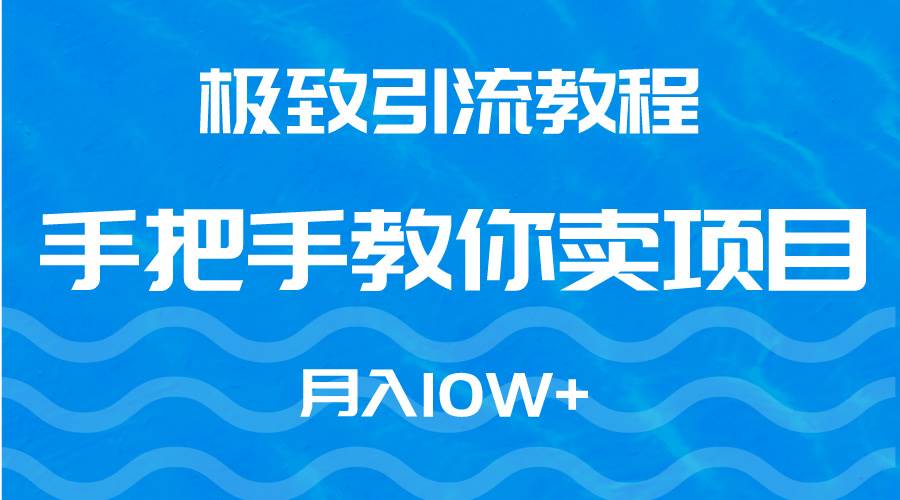 极致引流教程，手把手教你卖项目，月入10W+-先锋思维