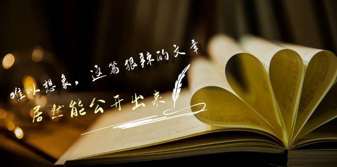 某付费文章《难以 想象，这篇狠辣的文章，居然能公开出来》-先锋思维