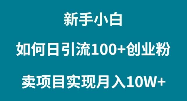新手小白如何通过卖项目实现月入10W+-先锋思维