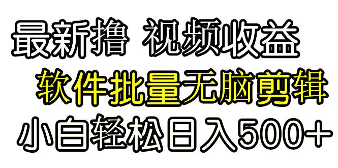 发视频撸收益，软件无脑批量剪辑，第一天发第二天就有钱-先锋思维