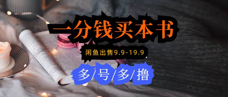 每天花1分钱买一本书，闲鱼出售9.9-19.9不等，多账号多撸 新手小白均可操作-先锋思维