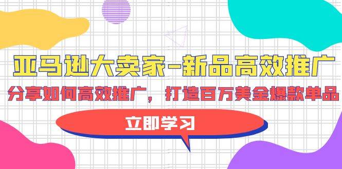 亚马逊 大卖家-新品高效推广，分享如何高效推广，打造百万美金爆款单品-先锋思维