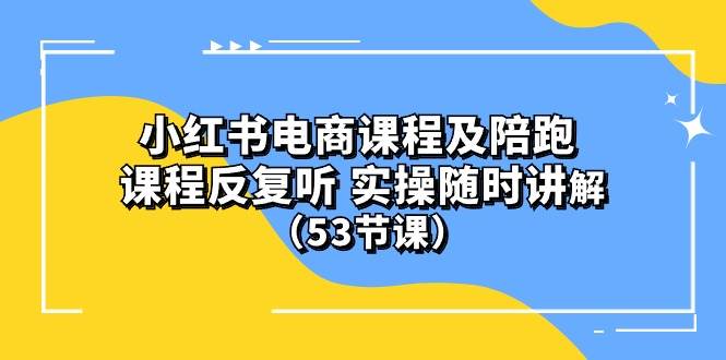 小红书电商课程陪跑课 课程反复听 实操随时讲解 （53节课）-先锋思维