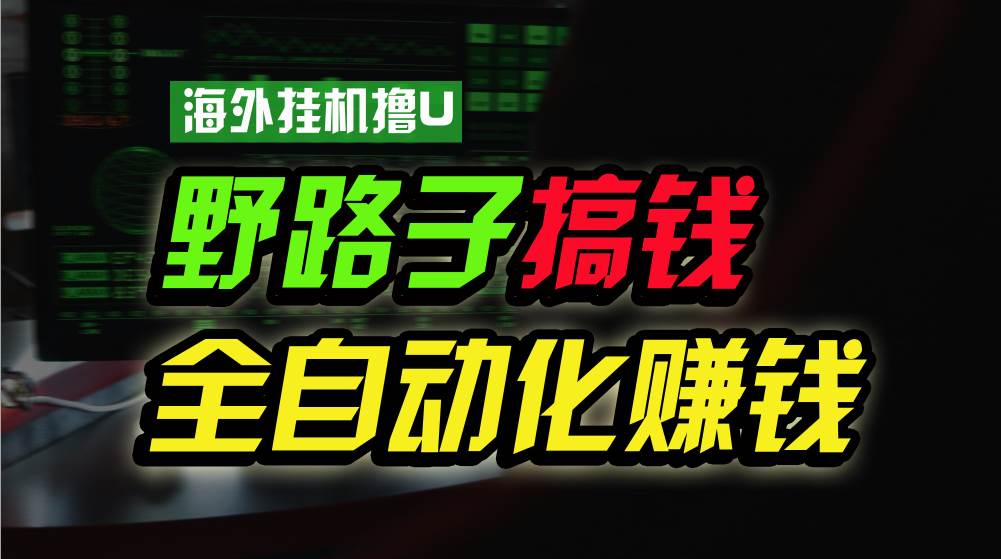 海外挂机撸U新平台，日赚8-15美元，全程无人值守，可批量放大，工作室内…-先锋思维