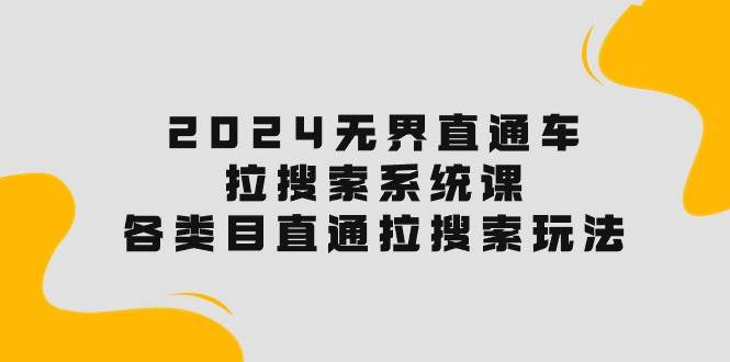 2024无界直通车·拉搜索系统课：各类目直通车 拉搜索玩法！-先锋思维