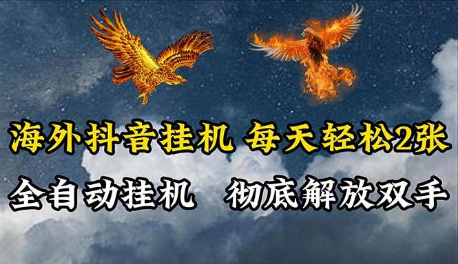 海外抖音挂机，全自动挂机，每天轻松两张-先锋思维