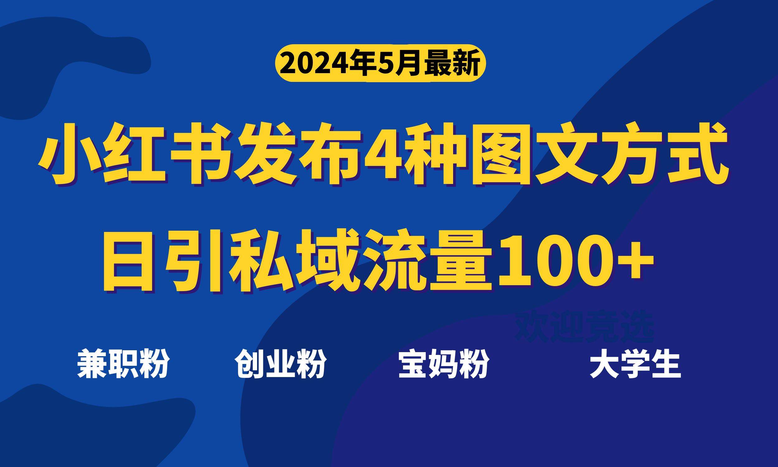 最新小红书发布这四种图文，日引私域流量100+不成问题，-先锋思维