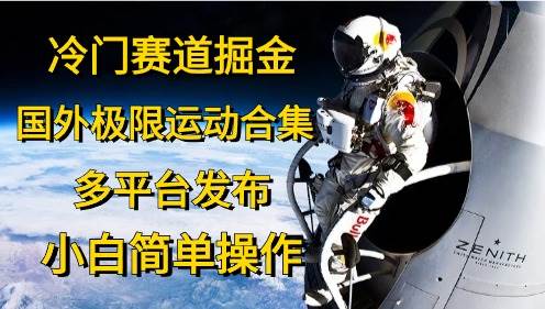 冷门赛道掘金，国外极限运动视频合集，多平台发布，小白简单操作-先锋思维